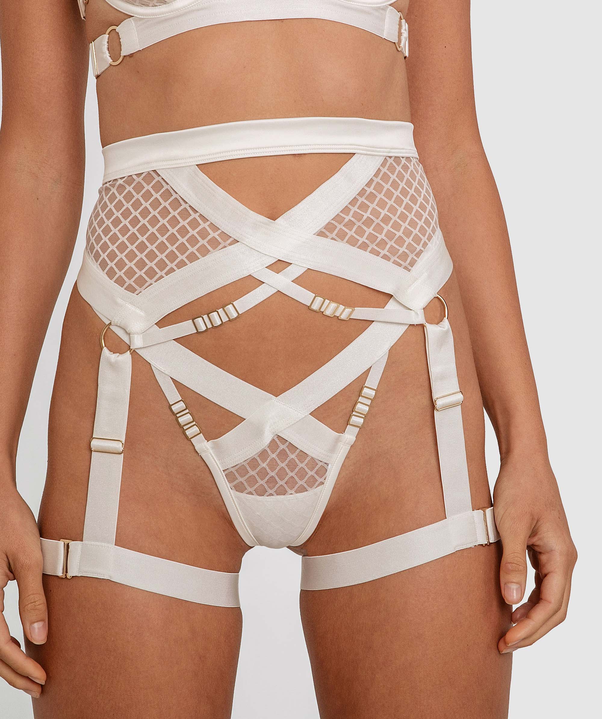 Night Games Utility Suspender - Ivory
