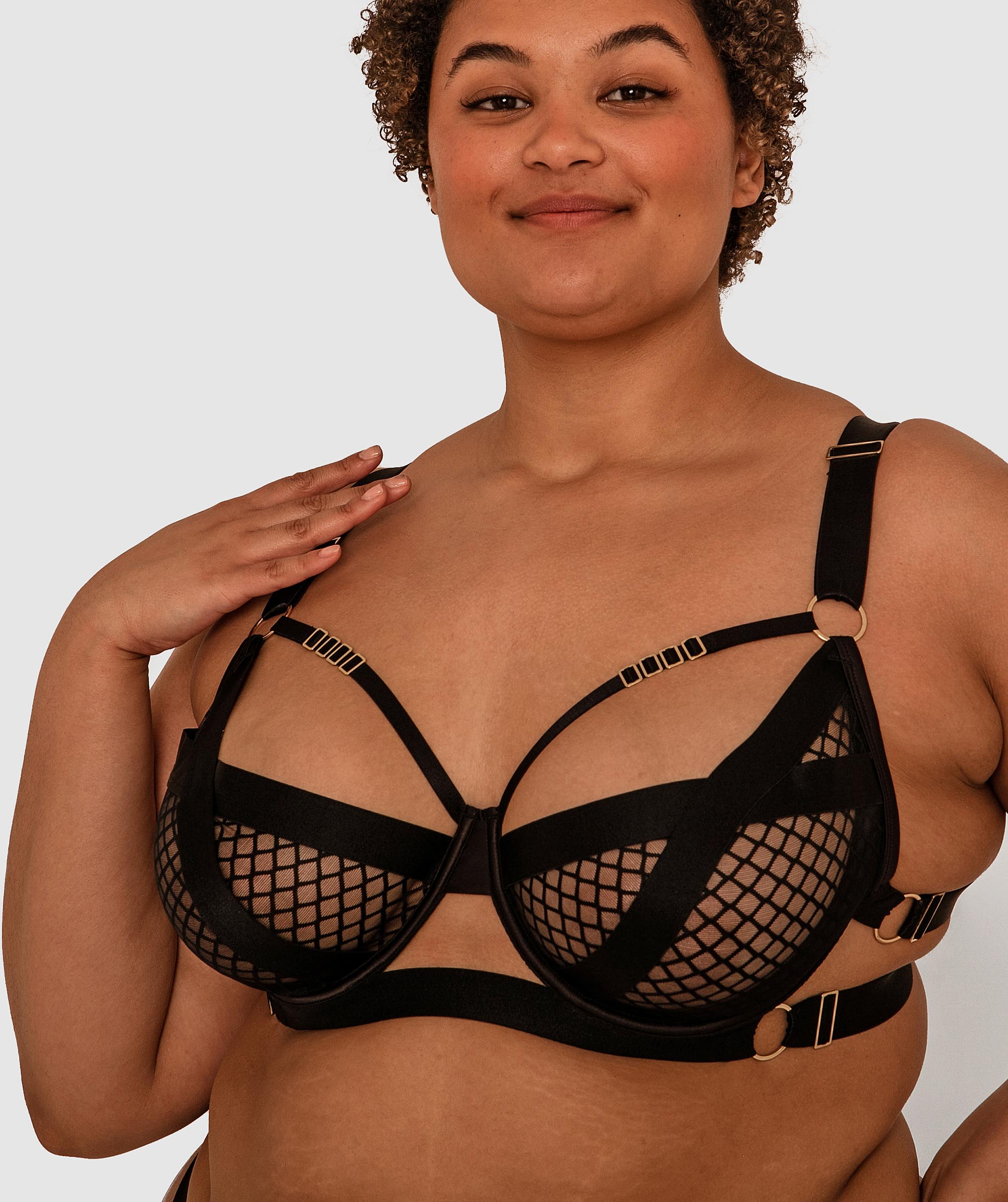 Night Games Utility Underwire Bra - Black