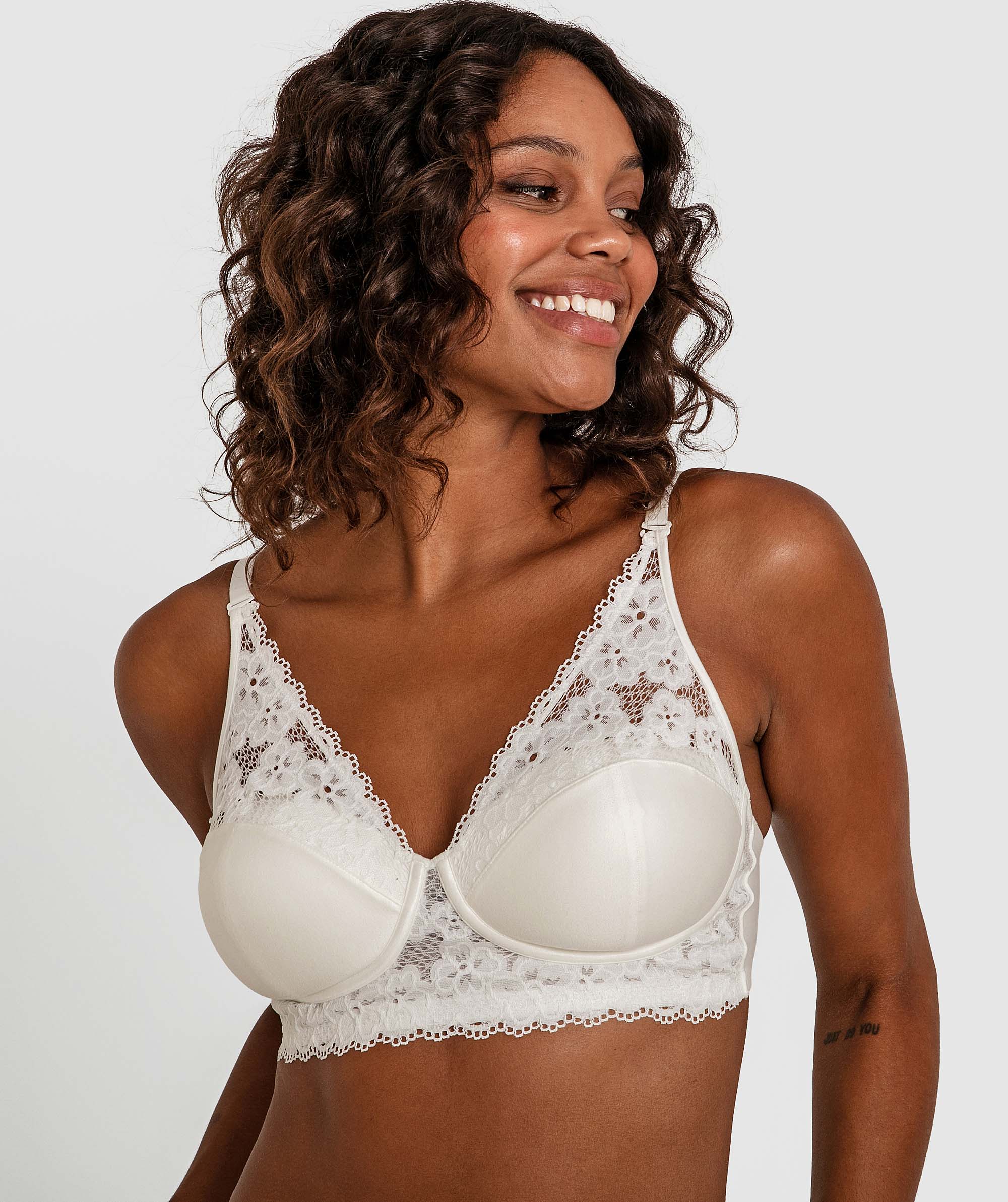 Bras N Things Planet Bliss Lace Wirefree Bra - Ivory | 01302402
