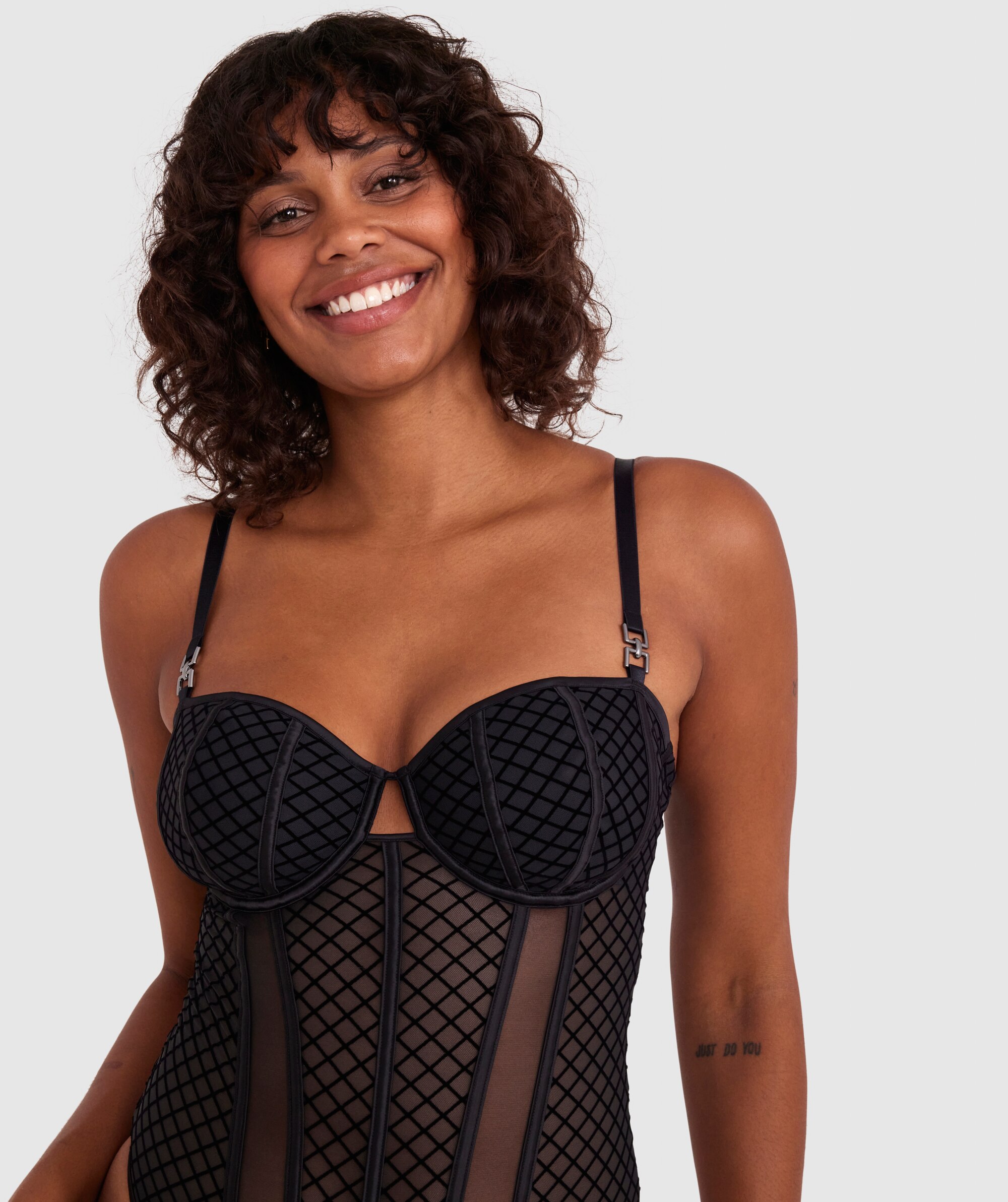 【新品 未使用】kishida miki / tec bra bustier KISHIDA MIKI chain bra ( DOT BLACK )