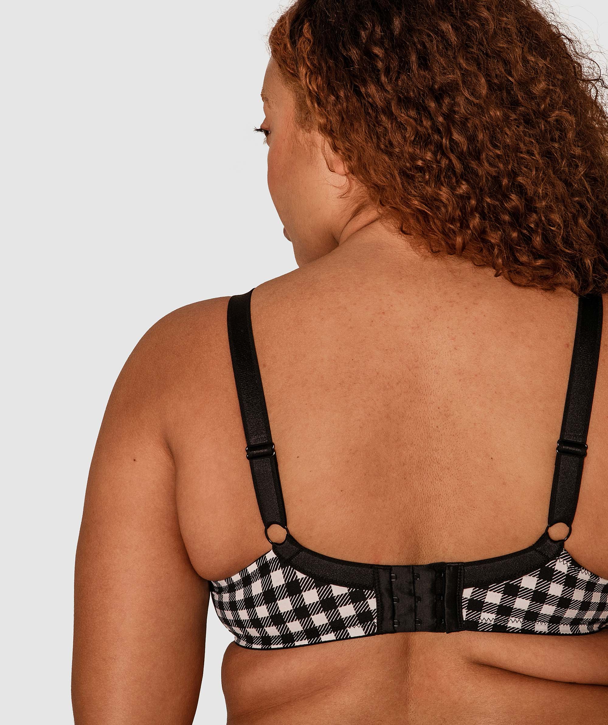 Sapphire Curvy Bra - Black Check Print