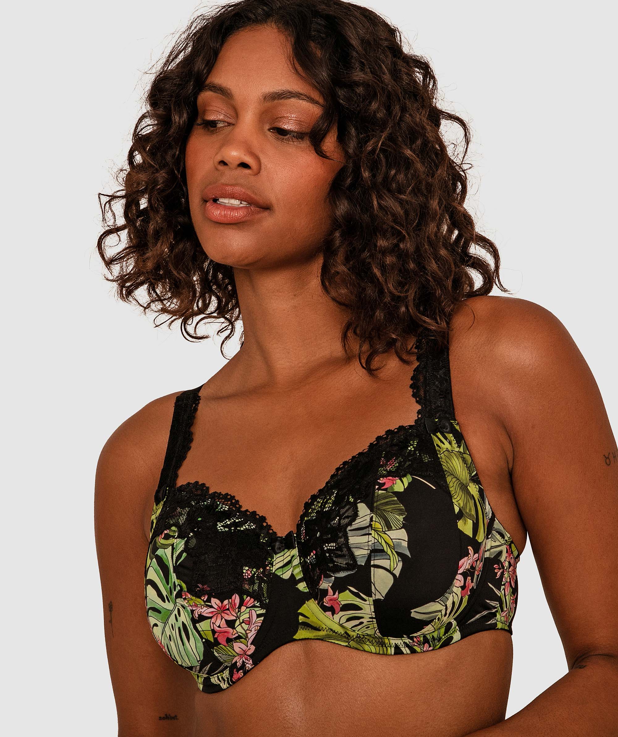 Sapphire Curvy Bra - Tropical Print
