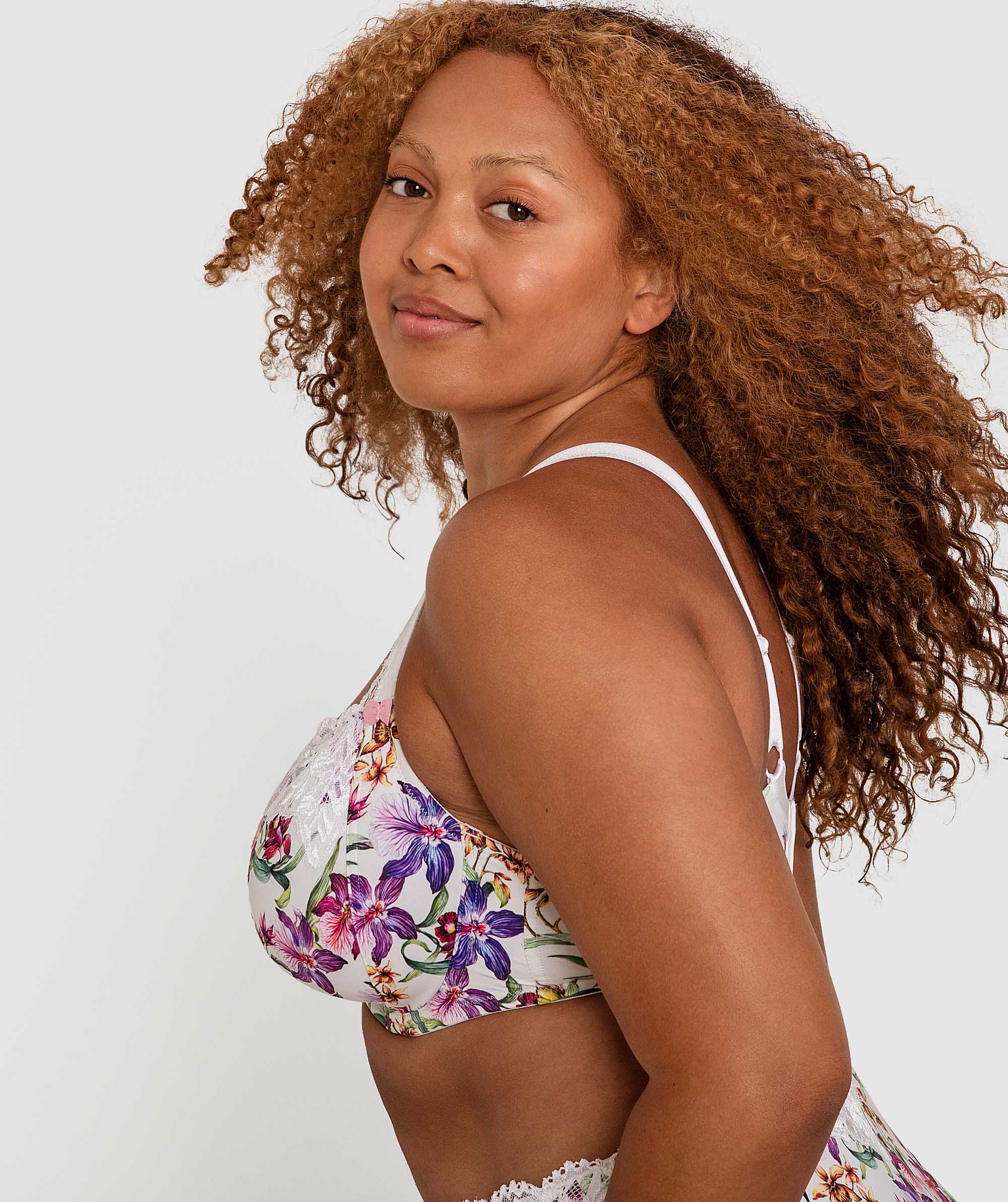 Sapphire Curvy Underwire Bra - Print Floral