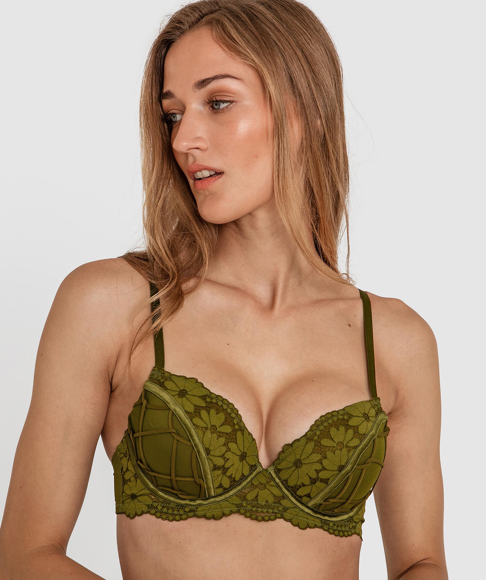 Saskia Push Up Bra - Khaki