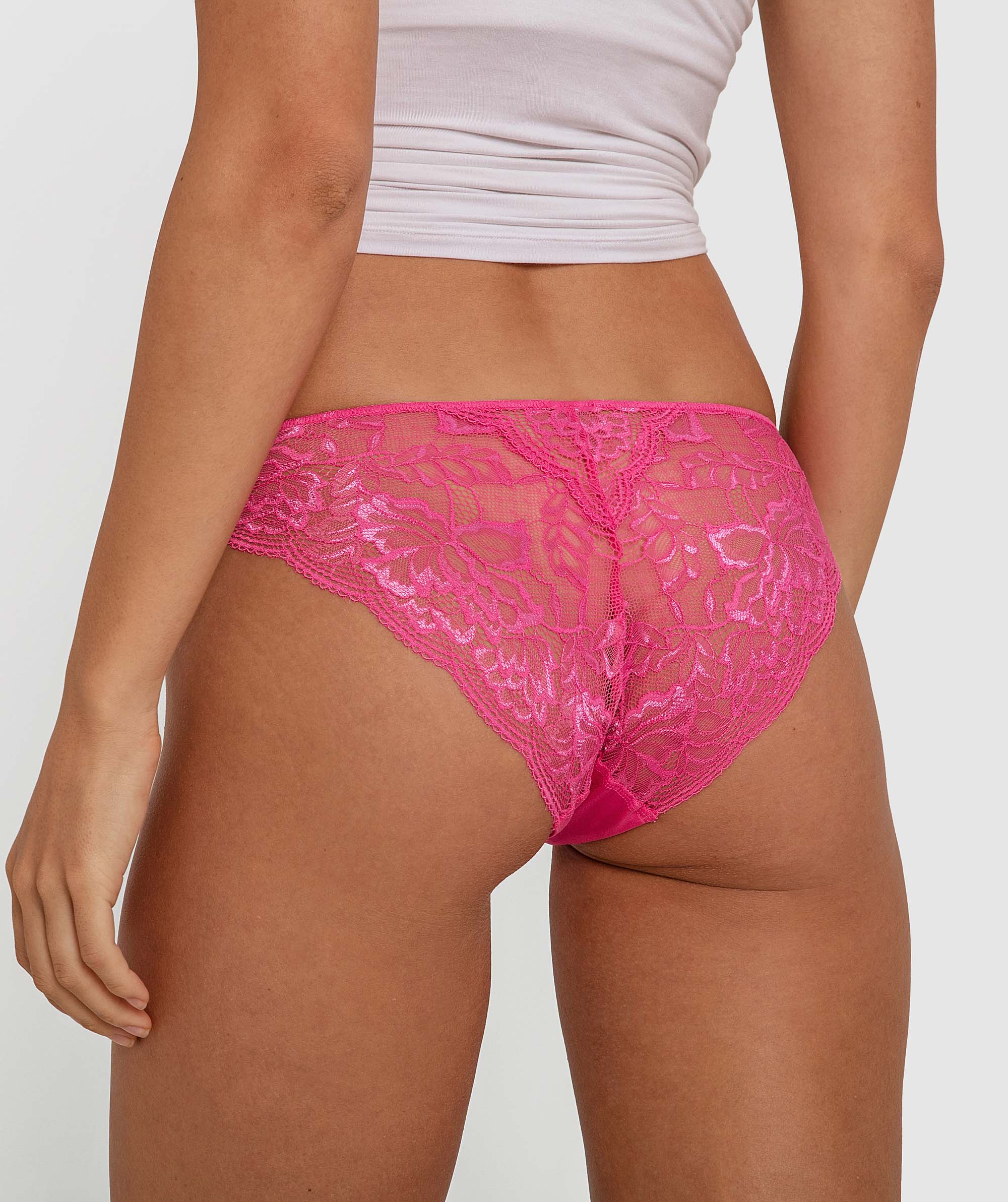 Smooth Comfort Lace Bikini - Fuchsia Pink