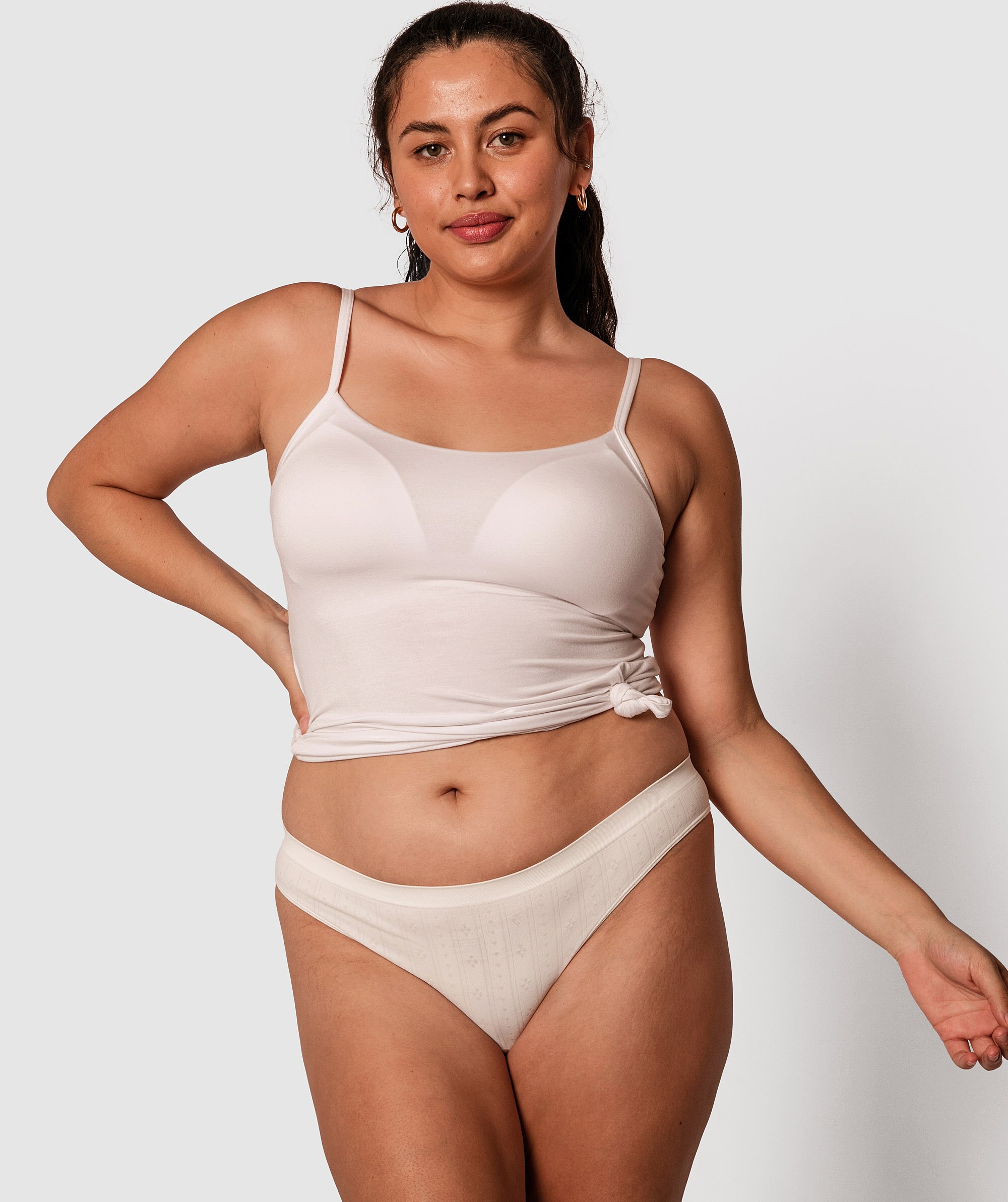Theodora V String Knicker - White