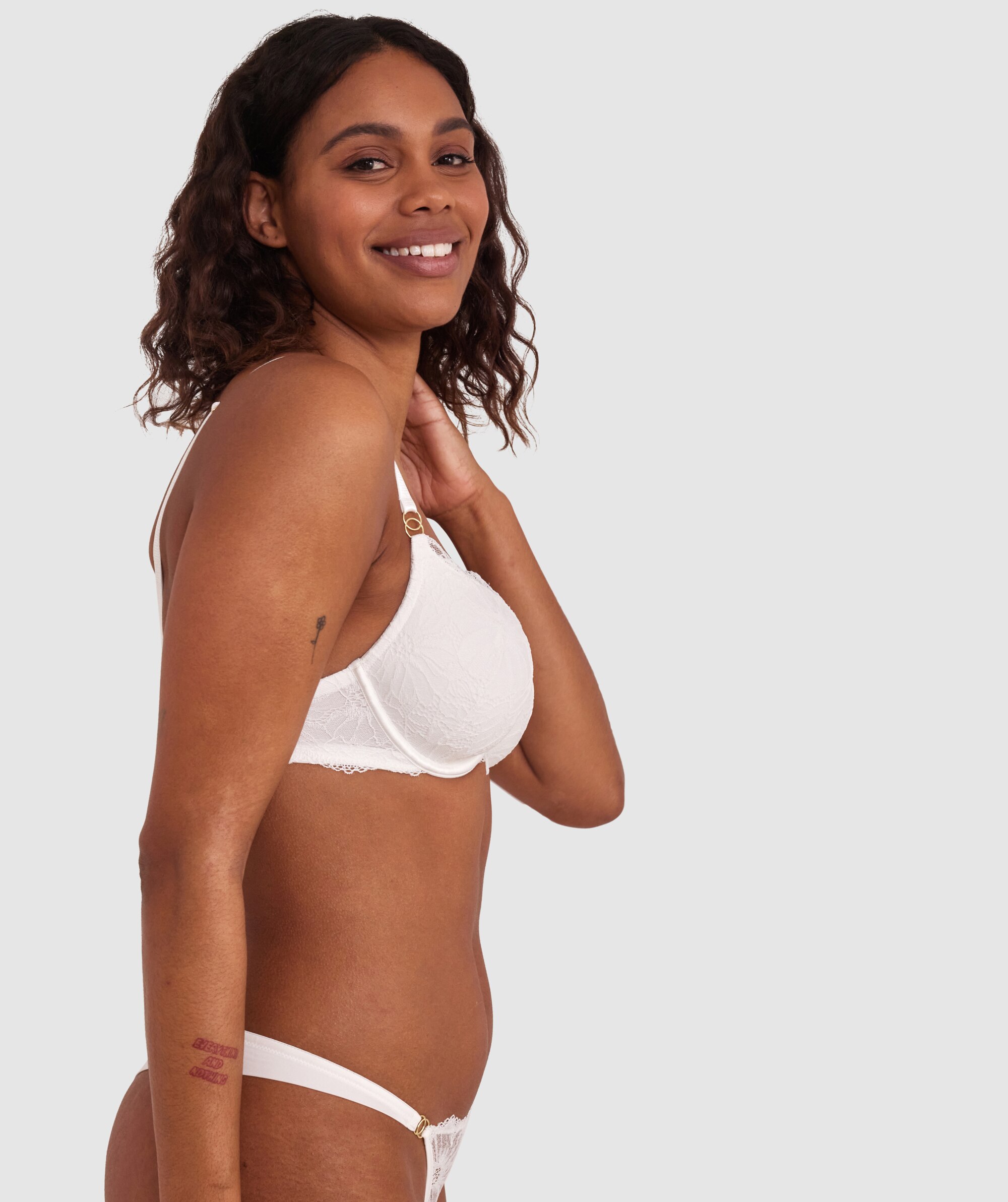Tia Plunge Contour Bra - Ivory