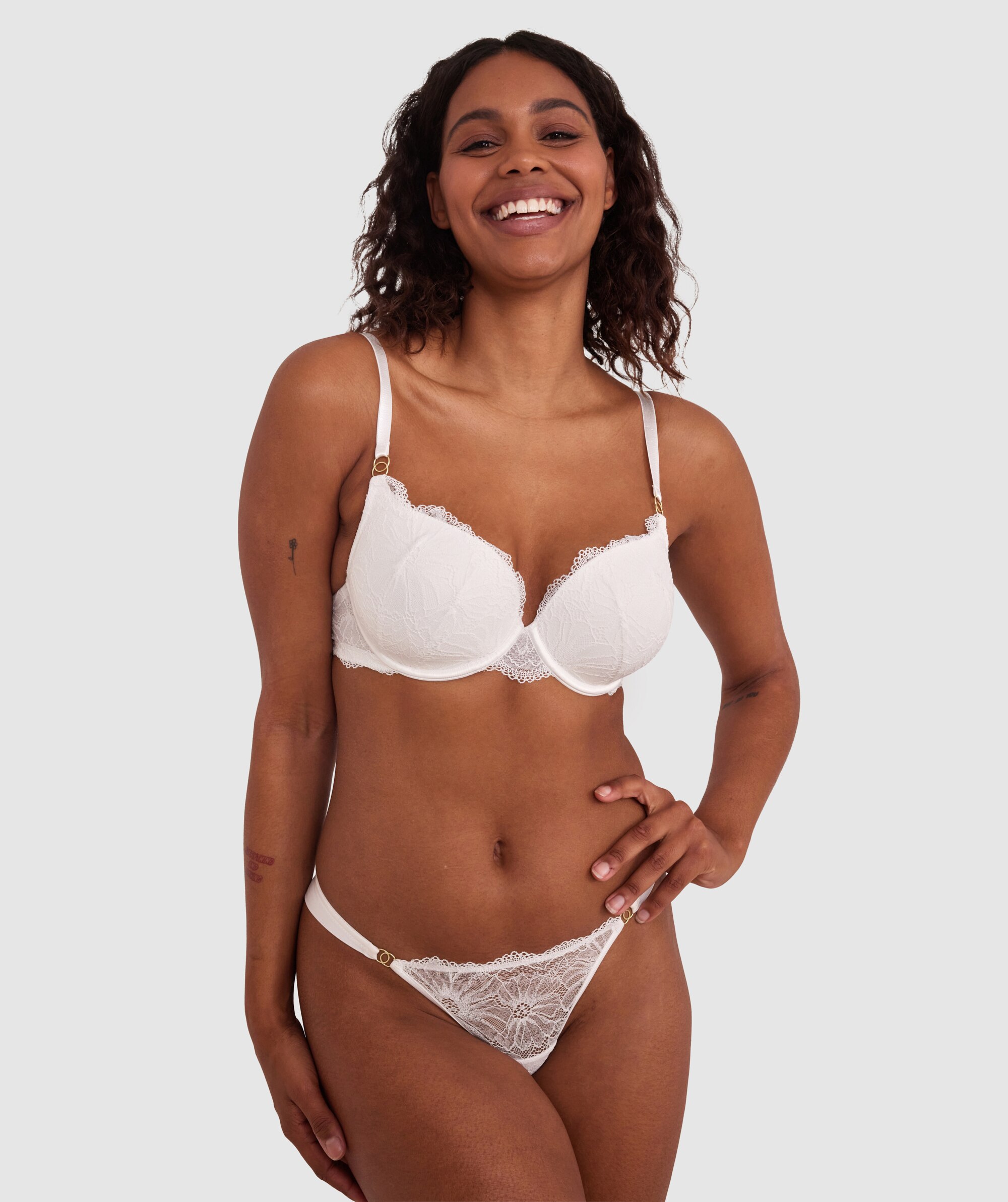 Tia Plunge Contour Bra - Ivory