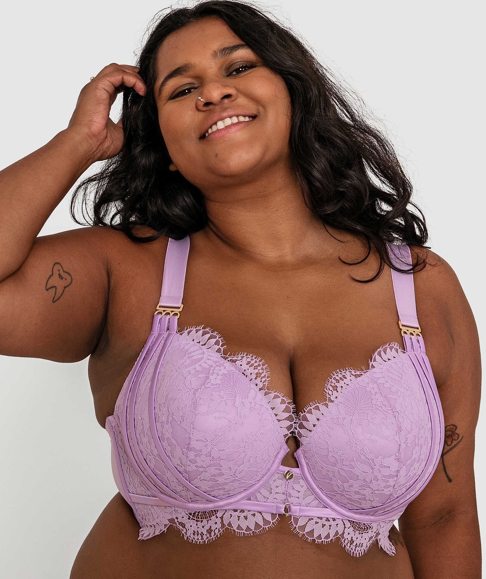 Bras N Things Vamp Back For More Push Up Bra - Lilac | 01364502