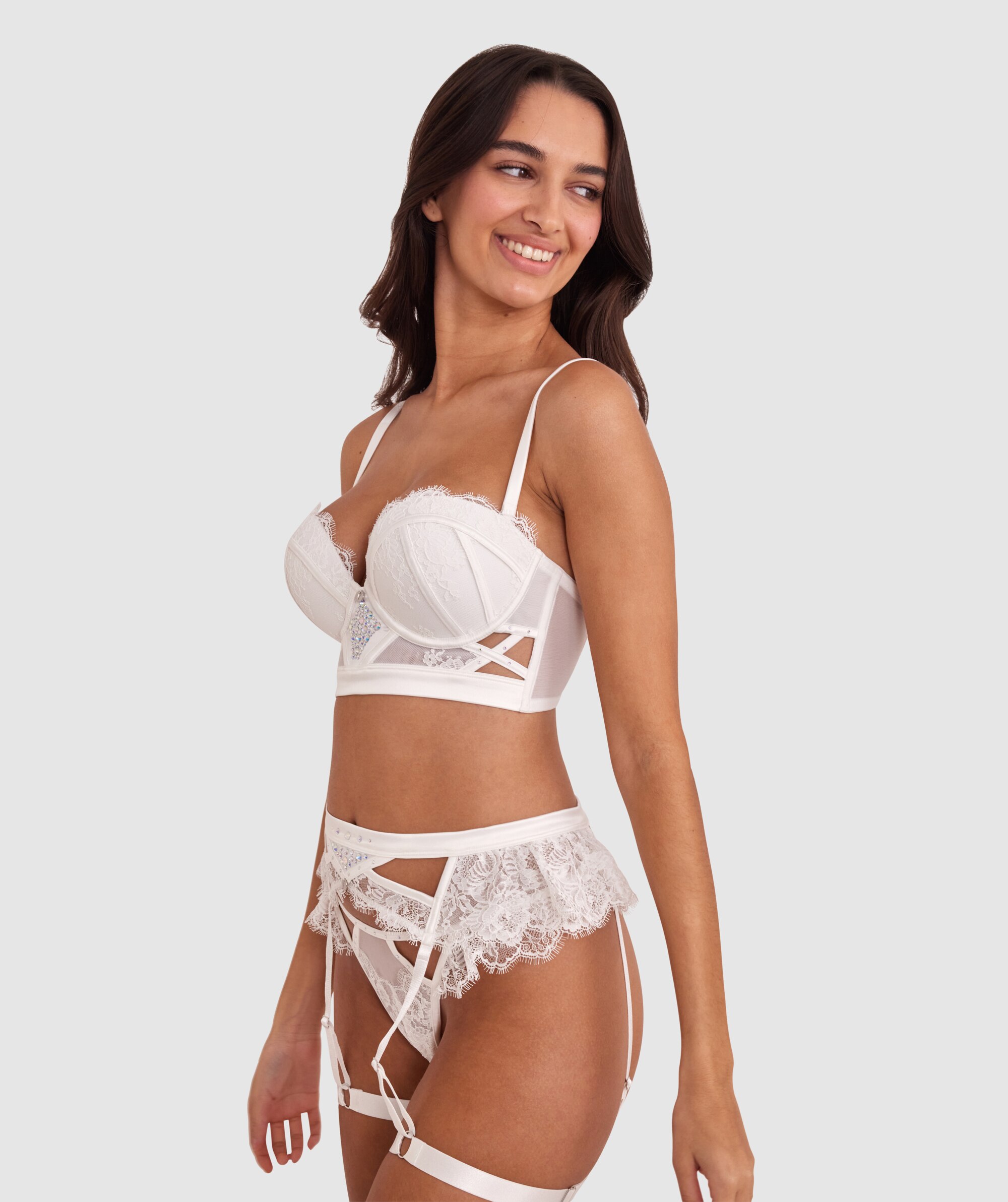 Vamp Dream Believer Suspender - Ivory