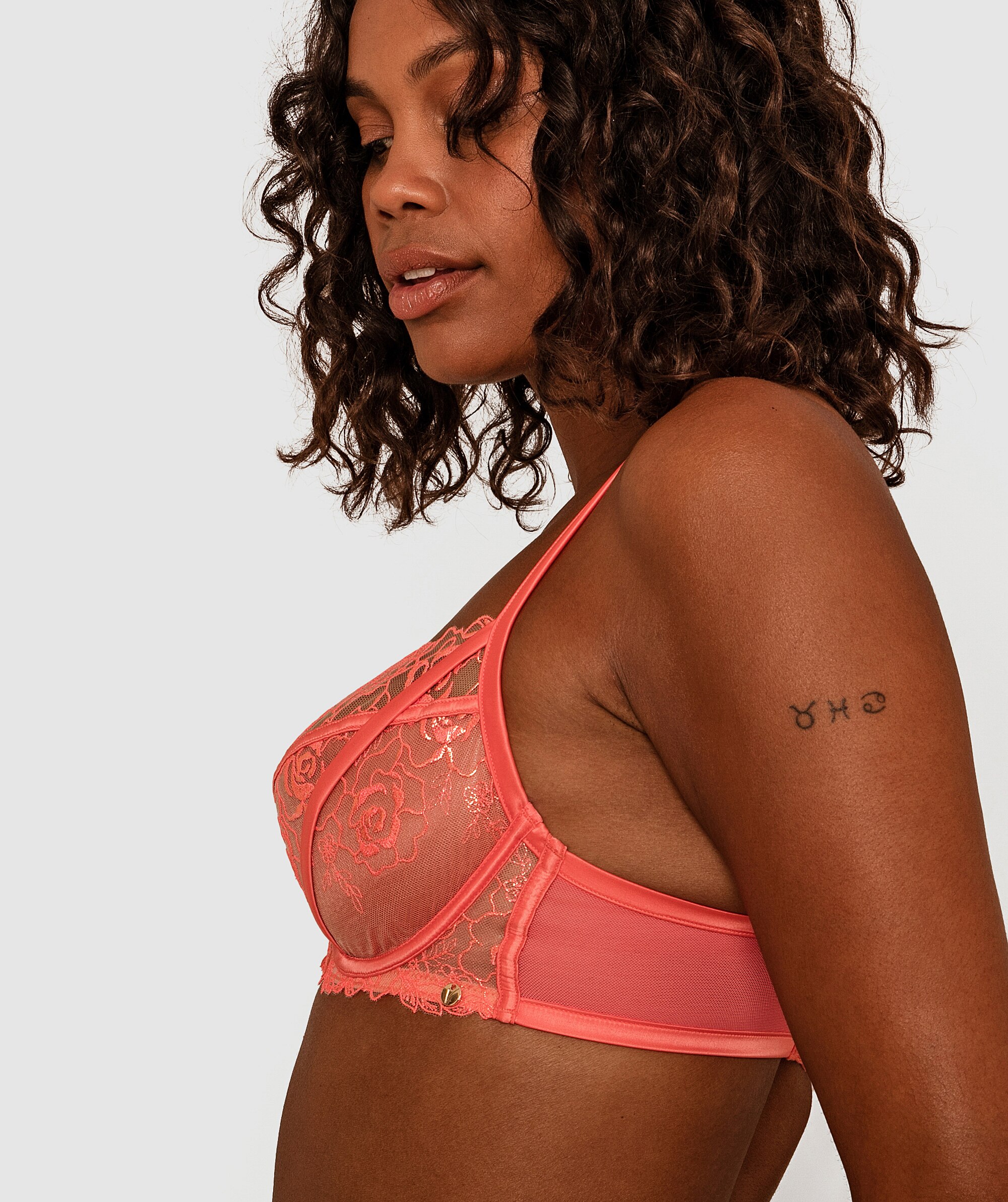 Vamp Enjoy Lovebirds Underwire Bra - Light Coral