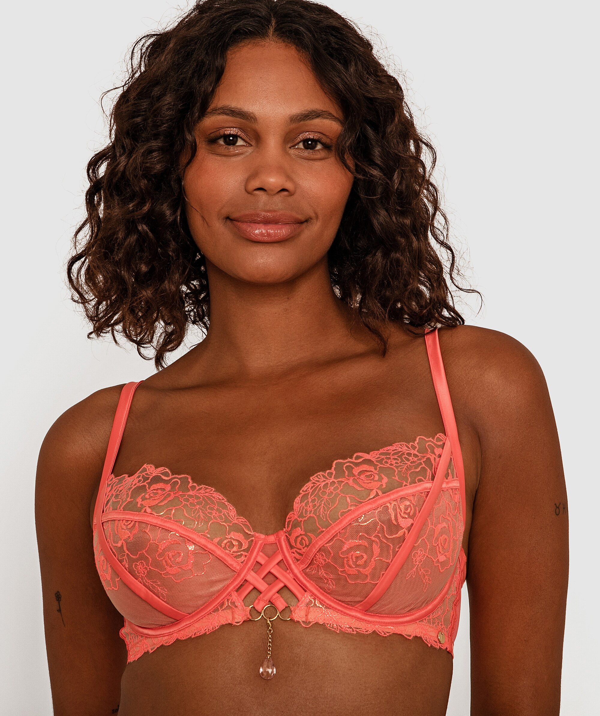 Vamp Enjoy Lovebirds Underwire Bra - Light Coral