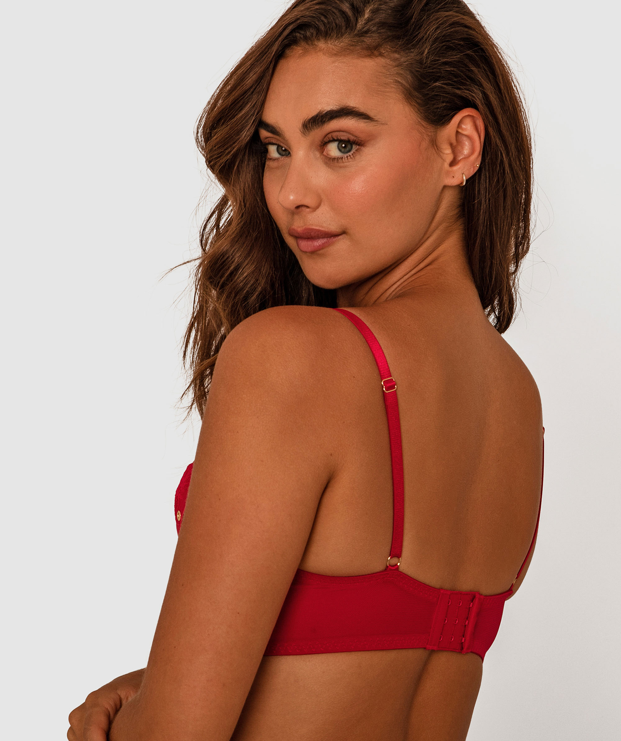 Vamp Midnight Hour Double Push Up Bra - Light Red