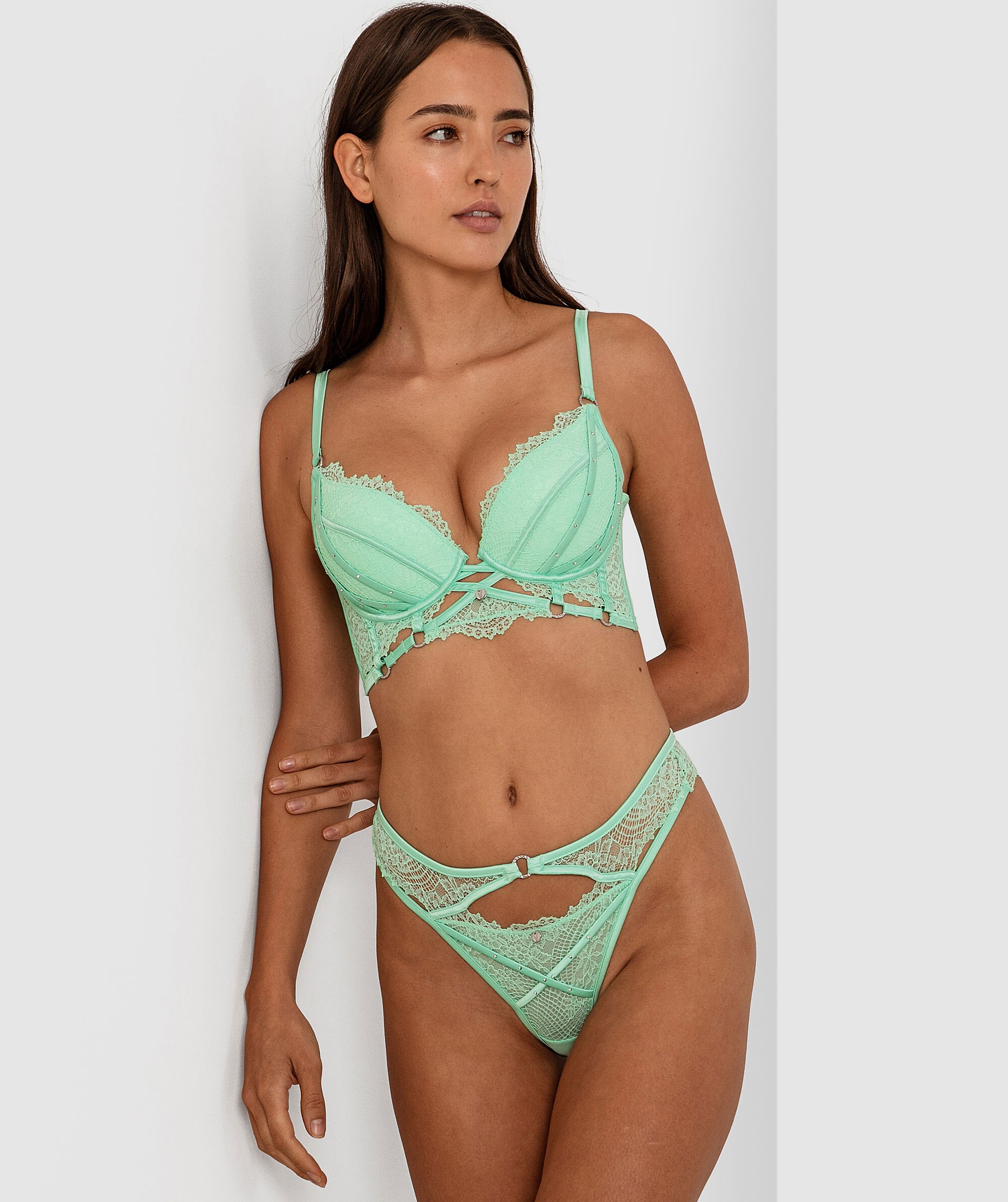 Vamp Seduce Brazilian Knicker - Mint Green