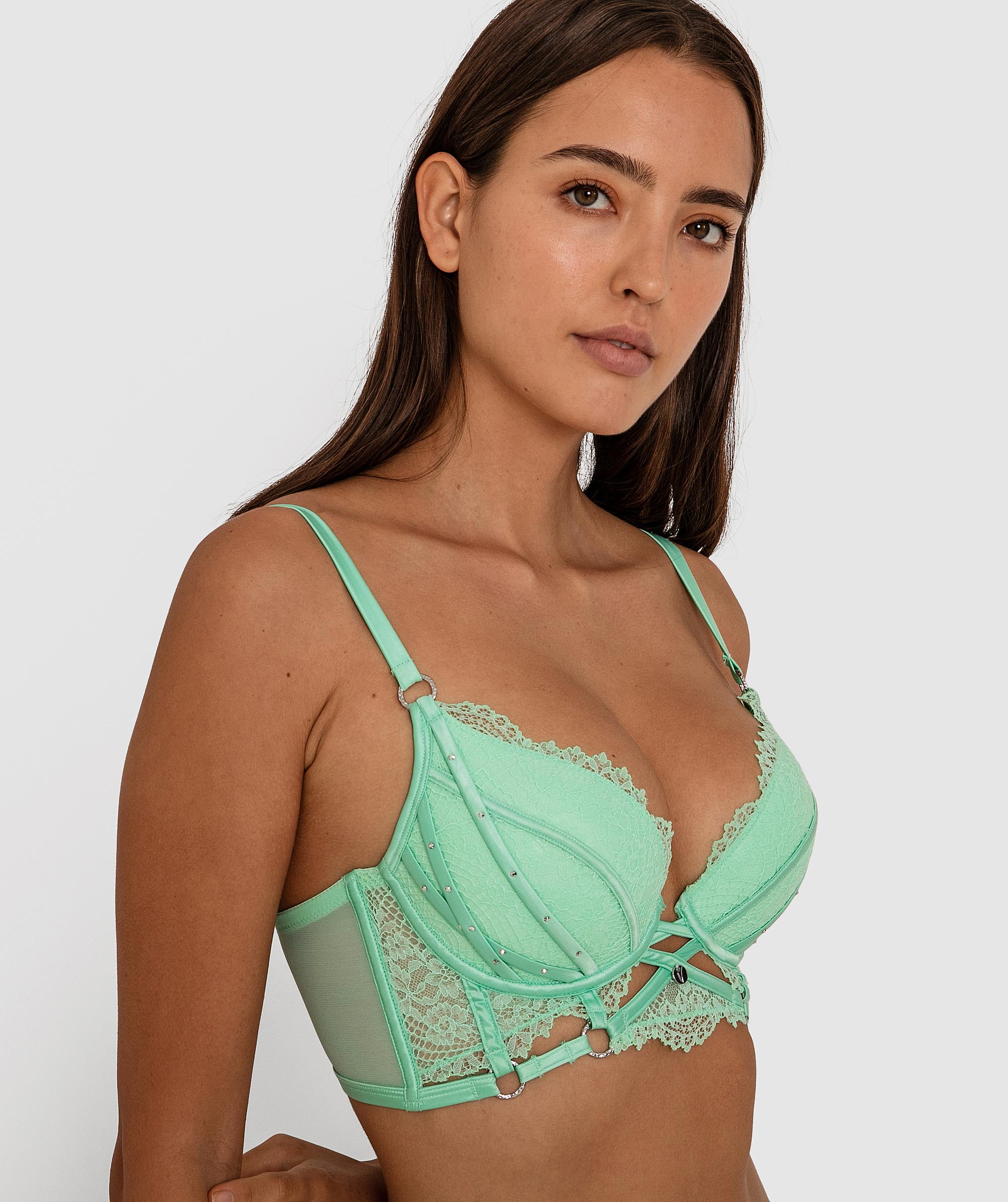 Vamp Seduce Double Push Up Bra - Mint Green