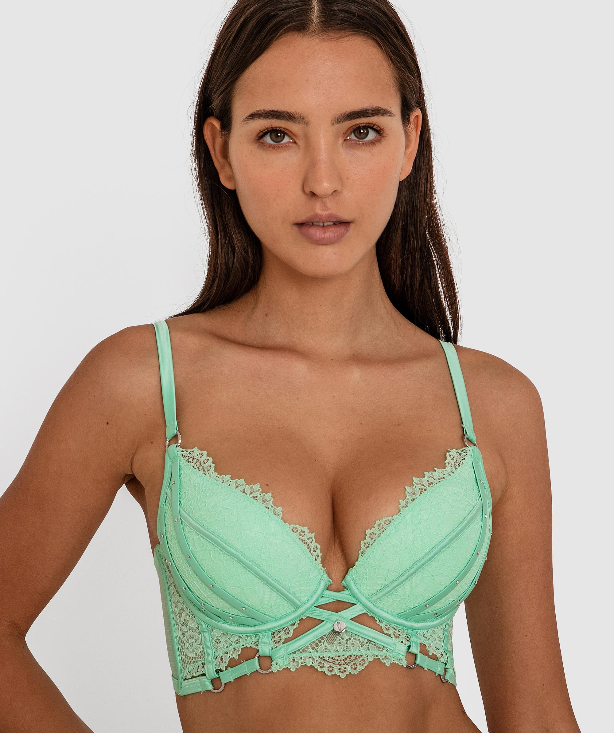 Vamp Seduce Double Push Up Bra - Mint Green