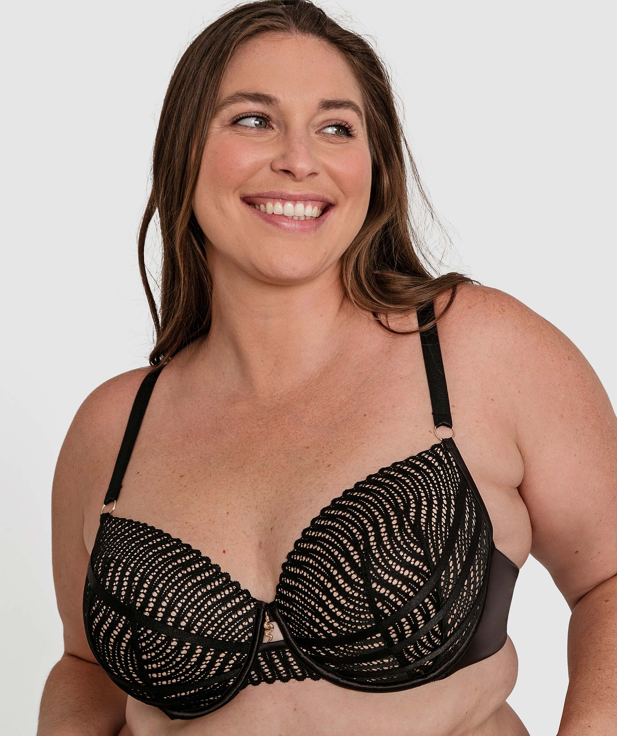 Zuri Full Cup Balconette Bra - Black