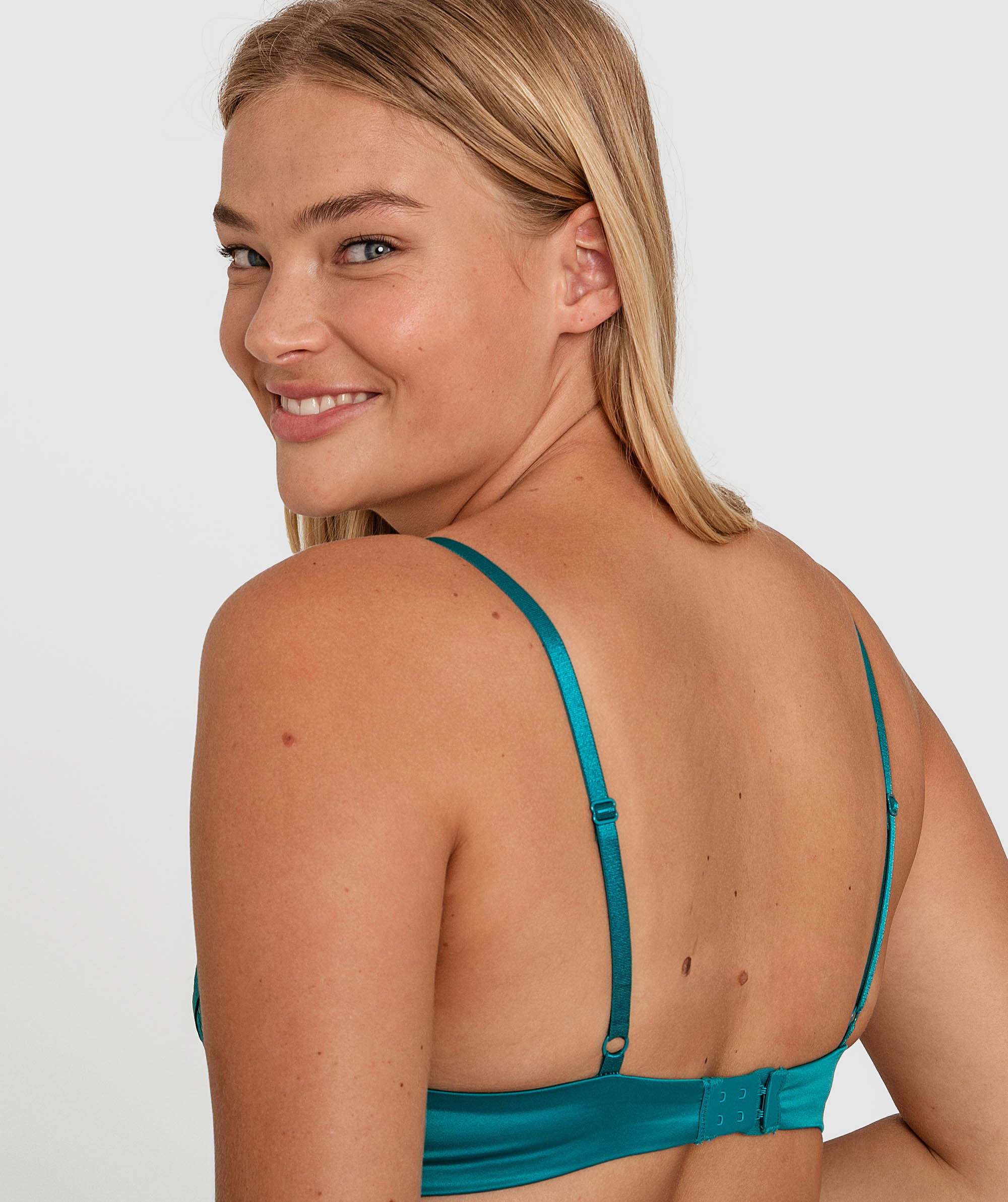 Zuri Push Up Plunge Bra - Teal