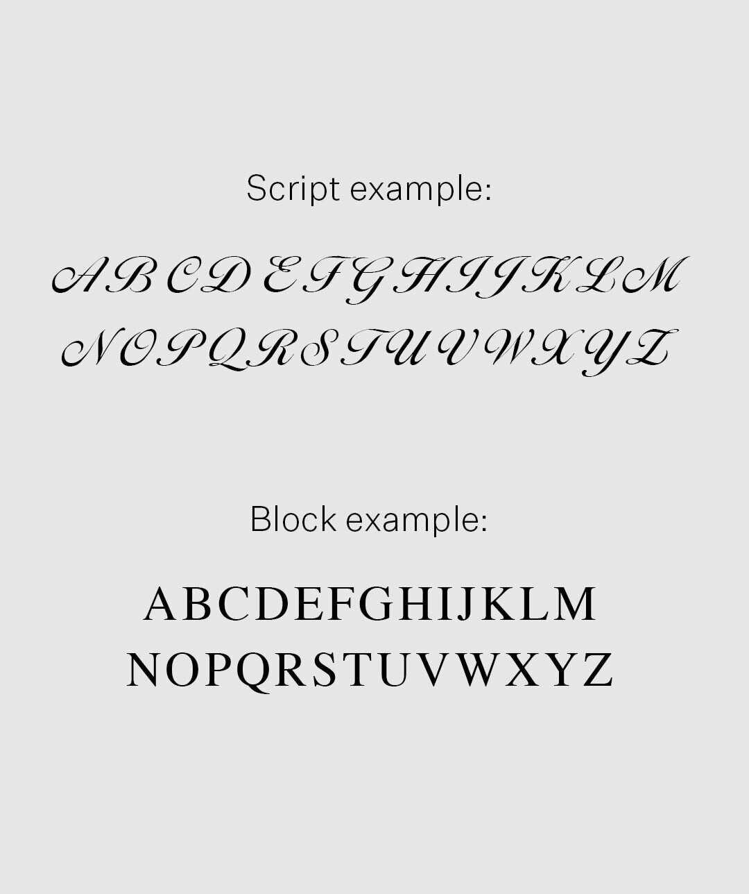 Personalisation Fonts
